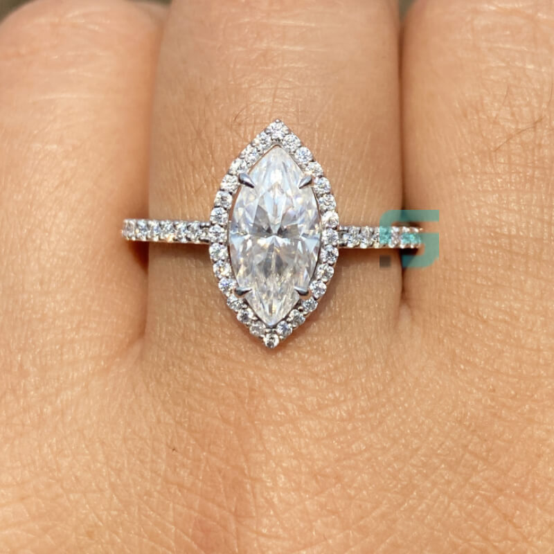 Moissanite Halo Engagement Rings
