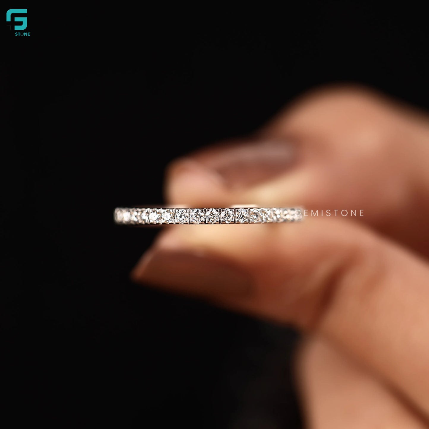 0.5CT Round Full Eternity Simpal Lab Diamond Band For Women
