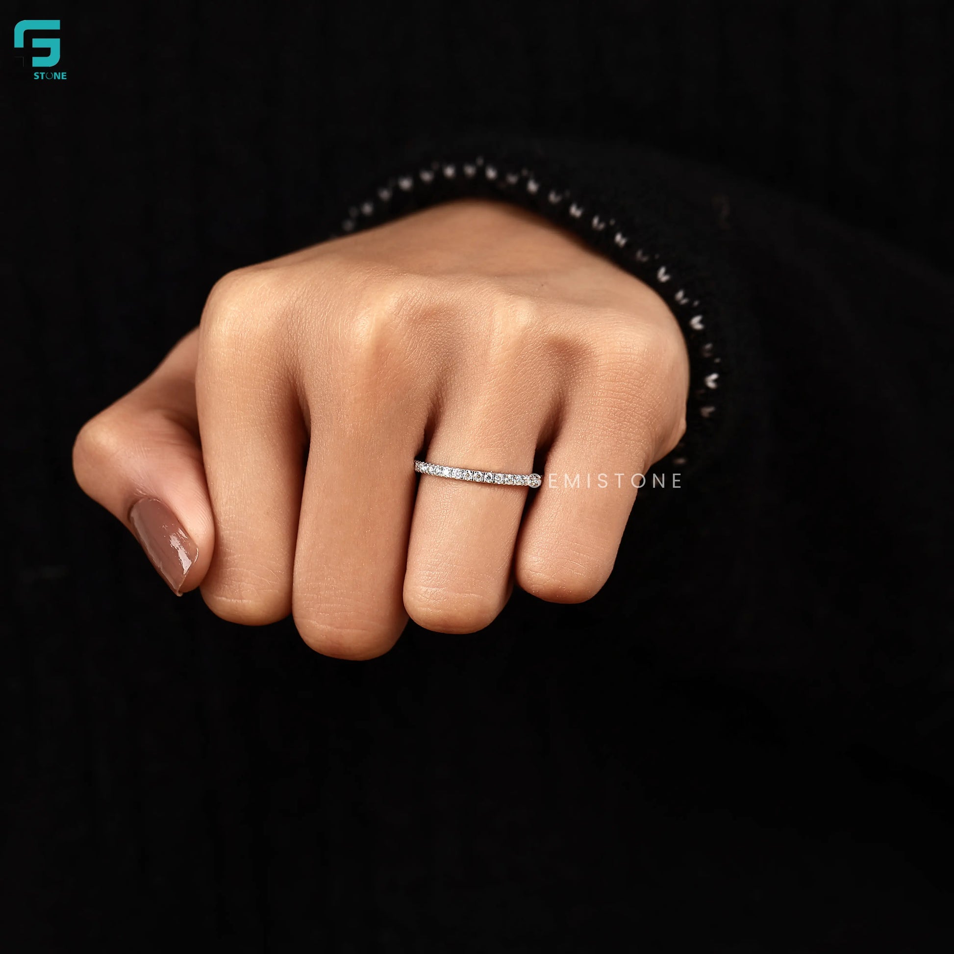 0.5CT Round Full Eternity Simpal Lab Grown Diamond Band 