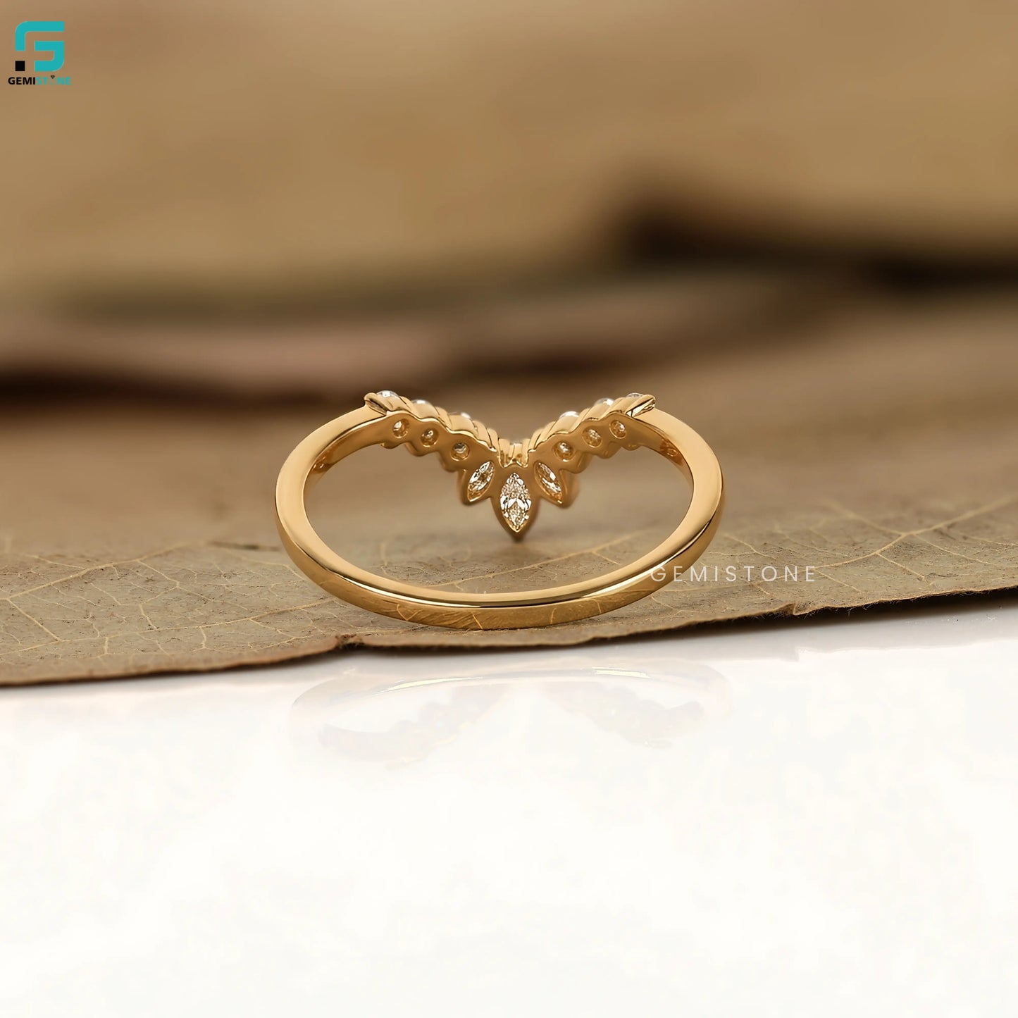 0.6CT Lab Grown Diamond Curved Wedding Anniversary Band