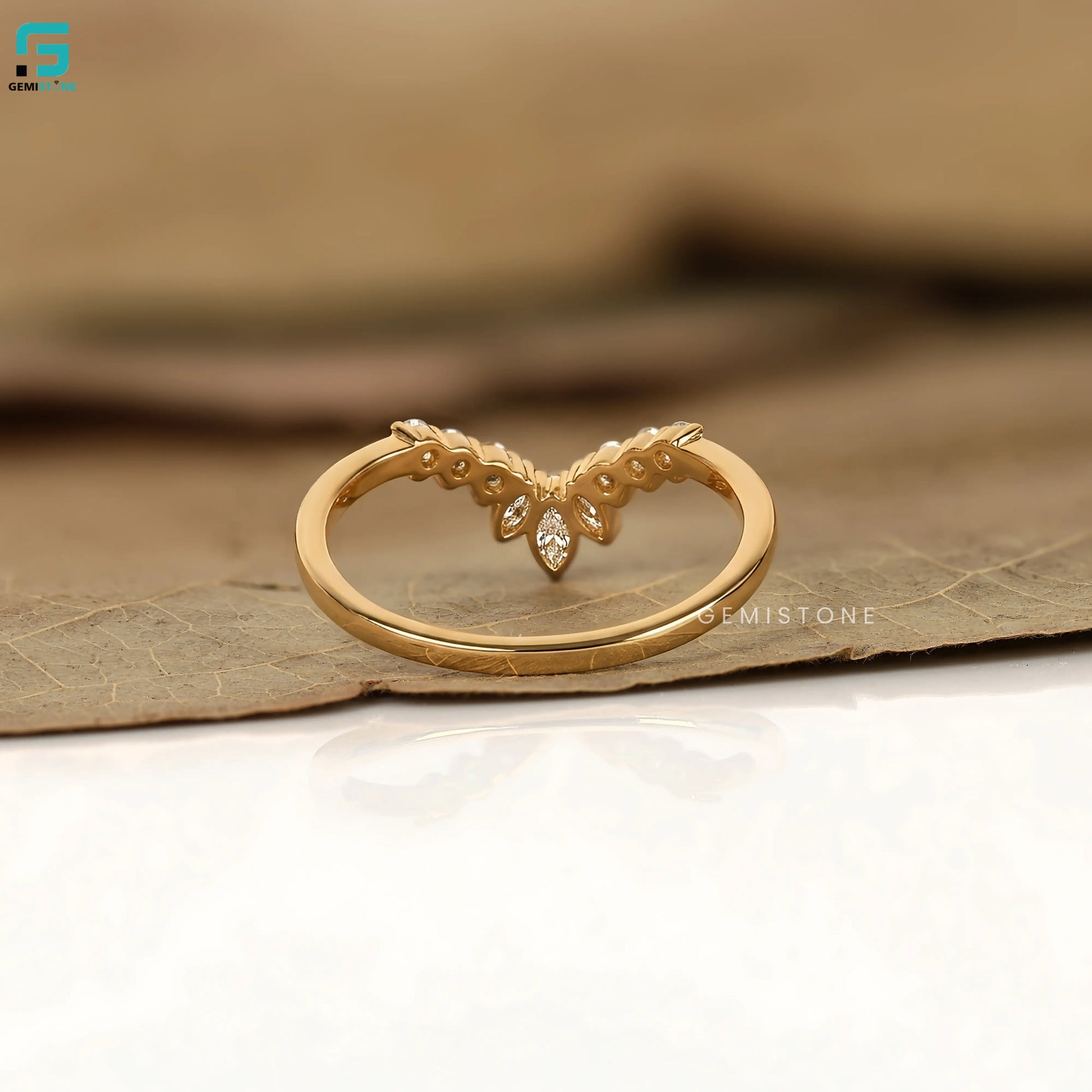 0.6CT Lab Grown Diamond Curved Wedding Anniversary Band