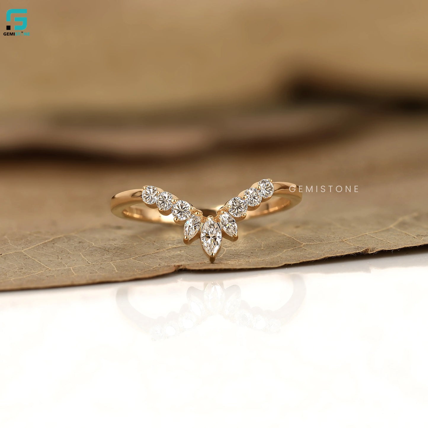 0.6 CT Lab Diamond Curved Wedding Anniversary Band 