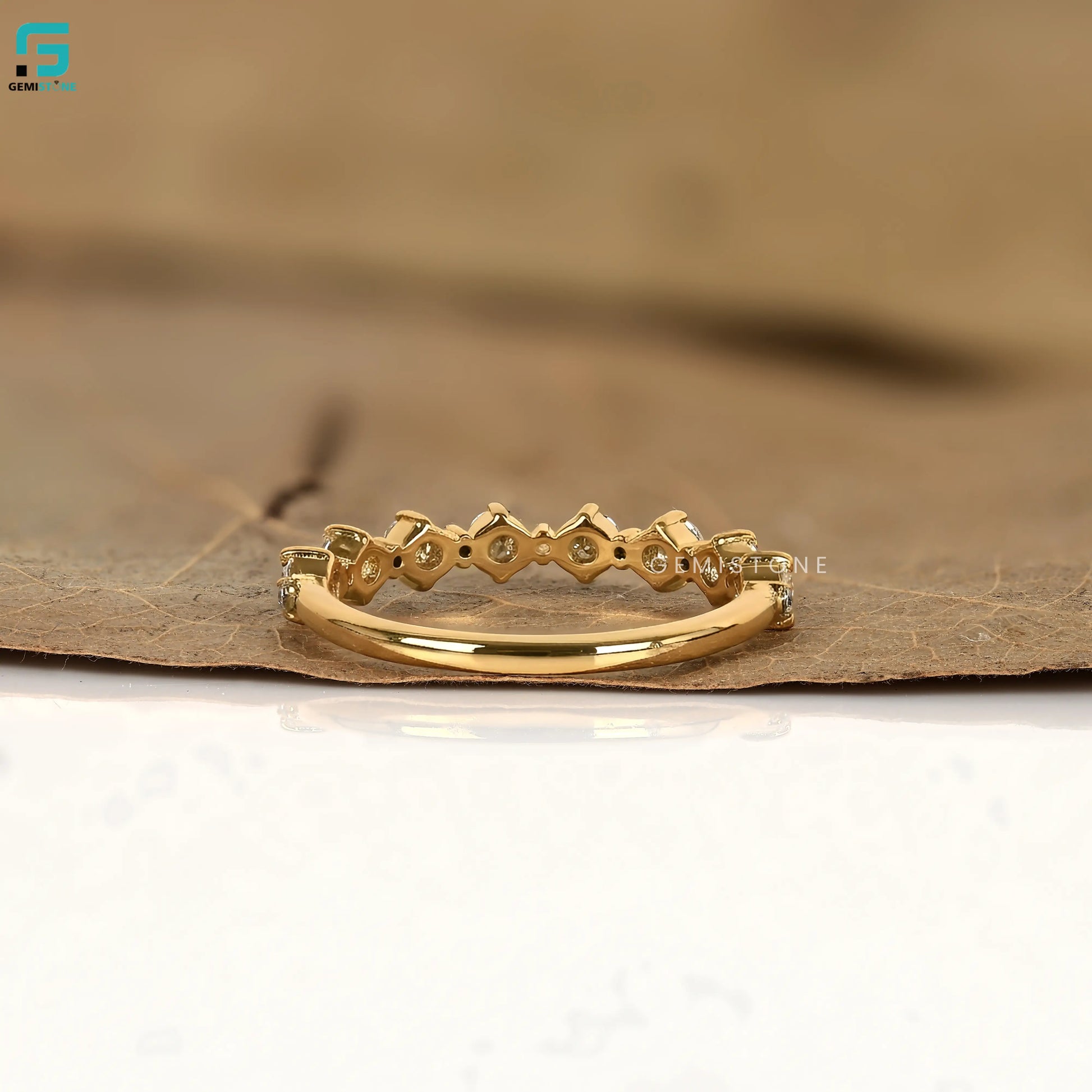 0.7CT Lab Grown Diamond Half Eternity Wedding Anniversary Wedding Band For Women