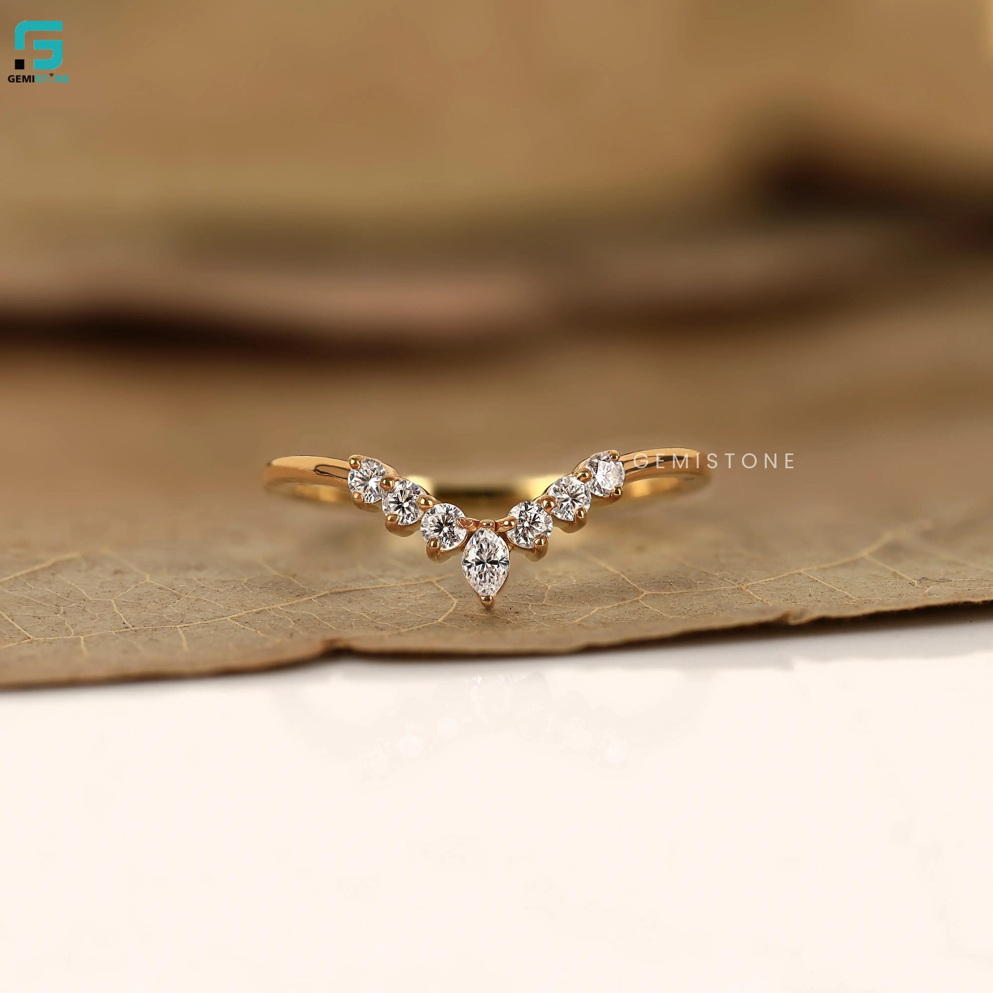 0.80 CT Round Lab Grown Wedding Band For Women