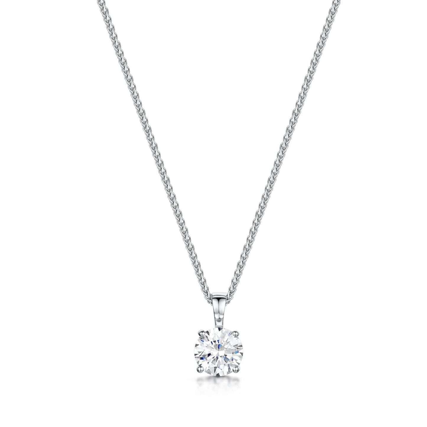 1 Carat Moissanite Diamond Solitaire Necklace