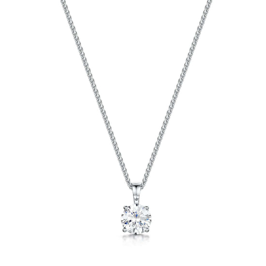 1 Carat Moissanite Diamond Solitaire Necklace
