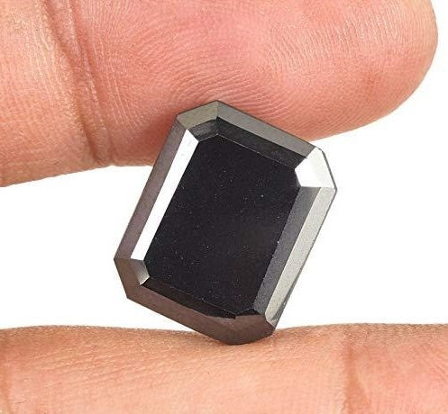 0.50 CT Emerald Cut Black Moissanite Loose Diamond