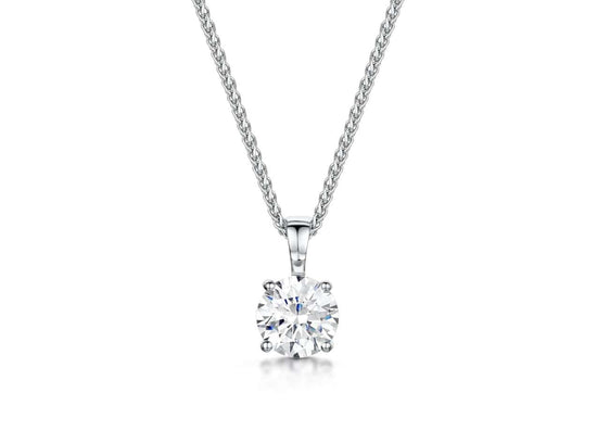 1 Carat Moissanite Diamond Solitaire Necklace