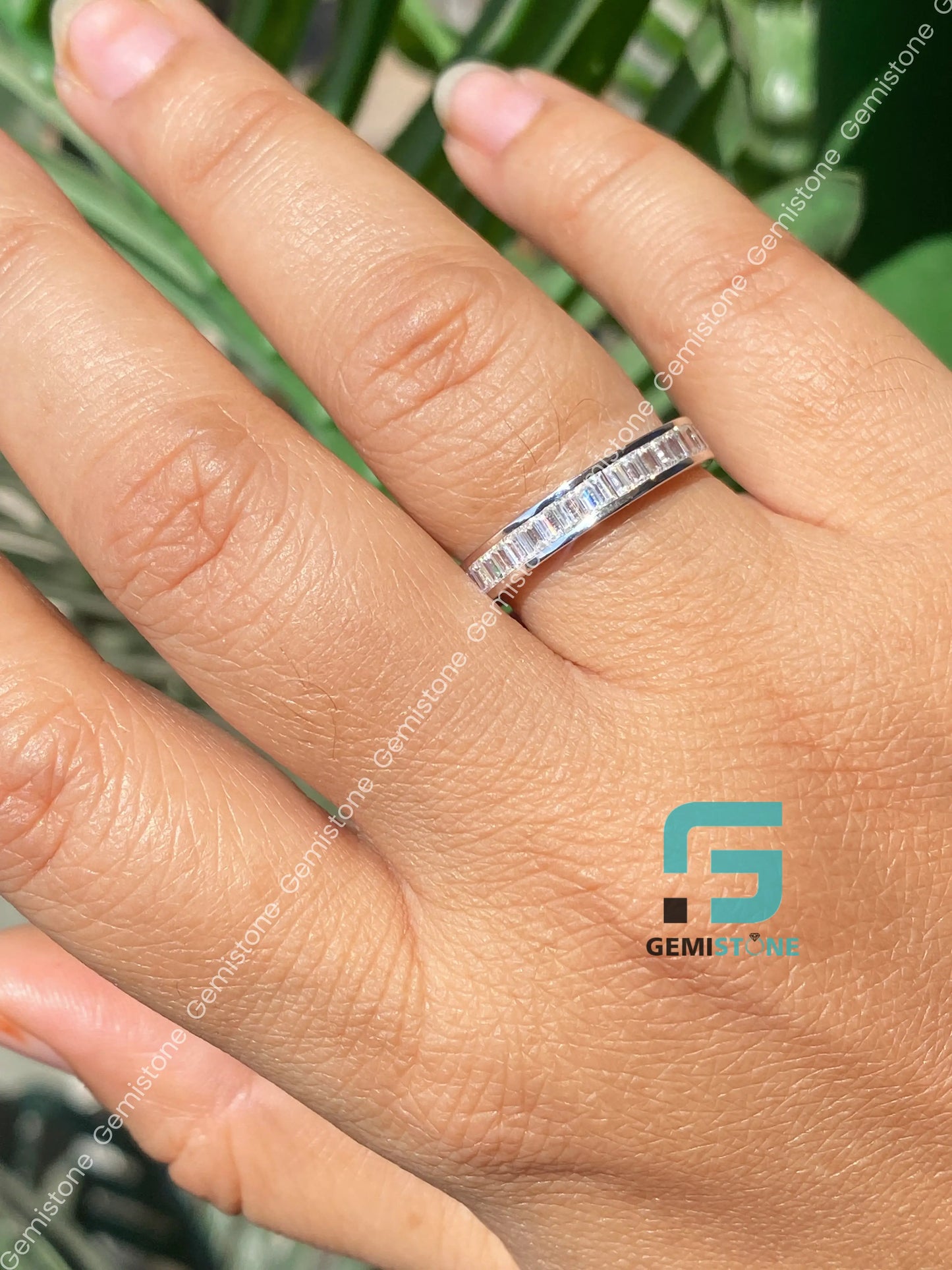 1.10 CT Baguette Cut Wedding Band For Her