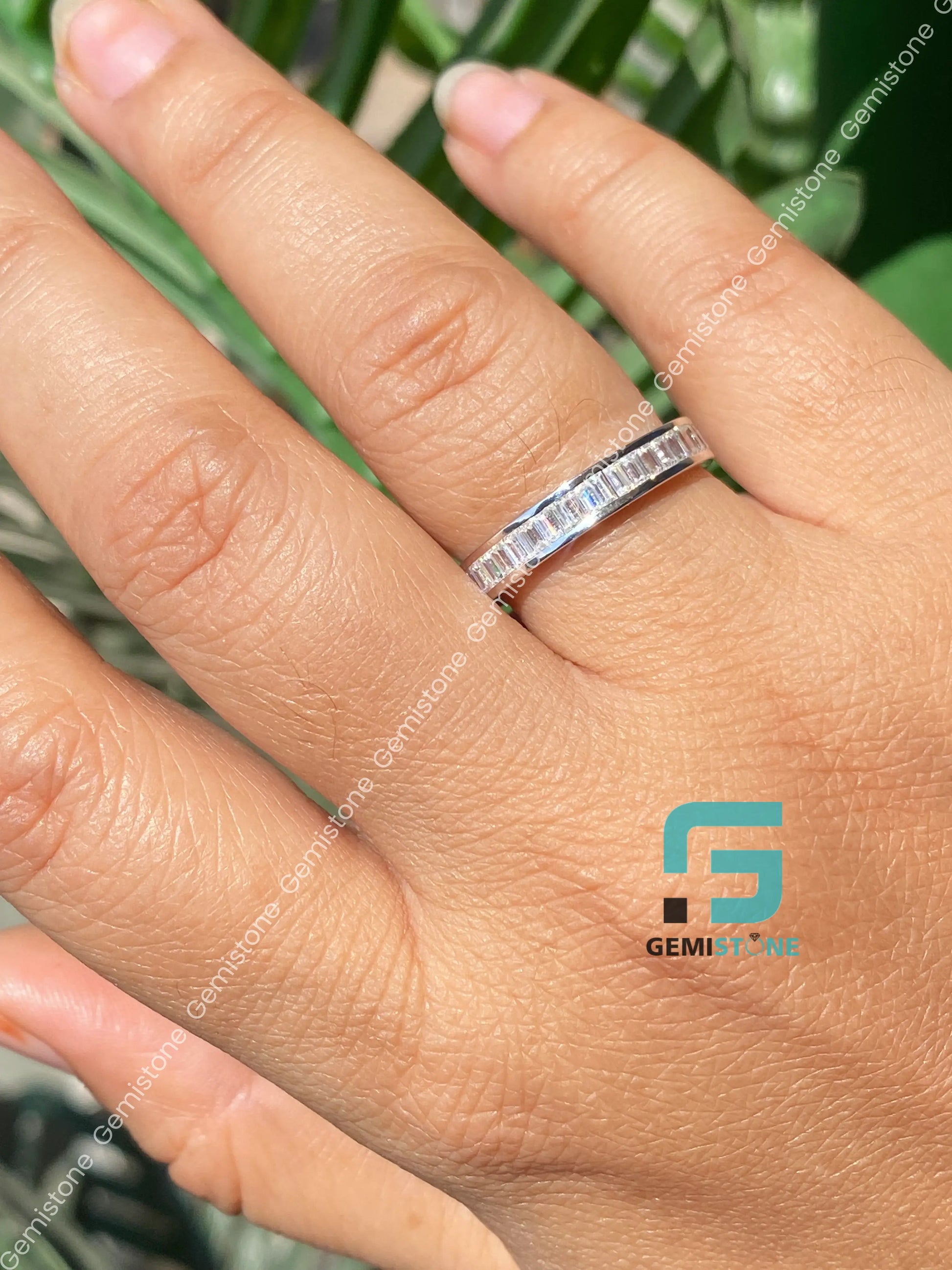 1.10 CT Baguette Cut Wedding Band For Her