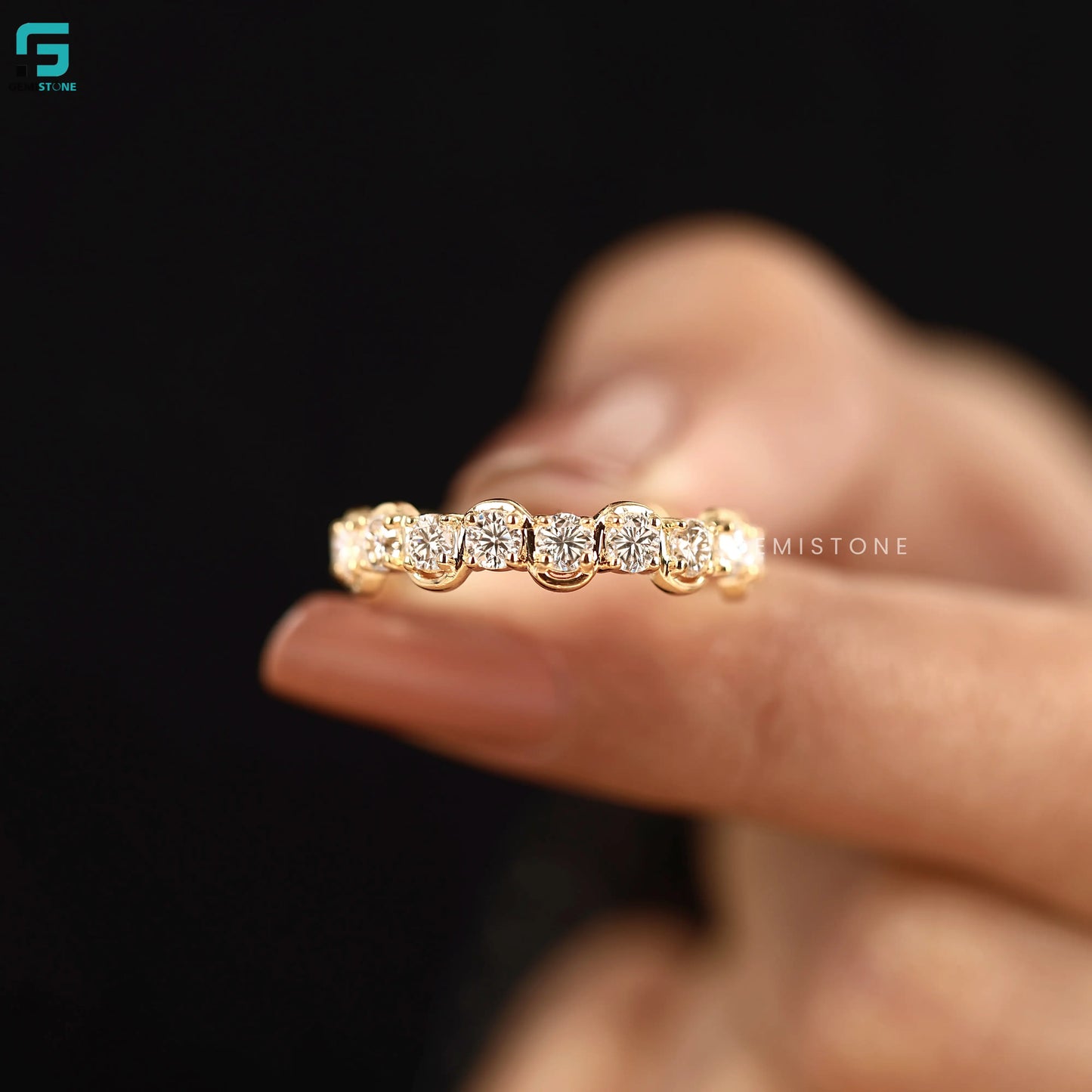1.2CT Lab Diamond Wave Band For Women