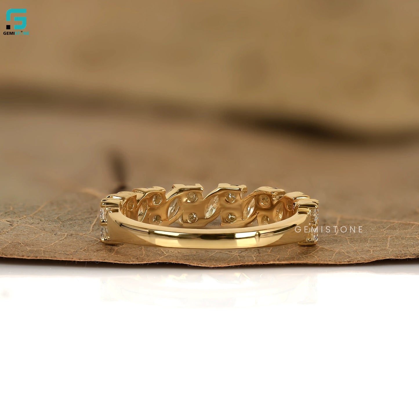 1.30CT East West Marquise Lab Grown Diamond Half Eternity Wedding Band For Women
