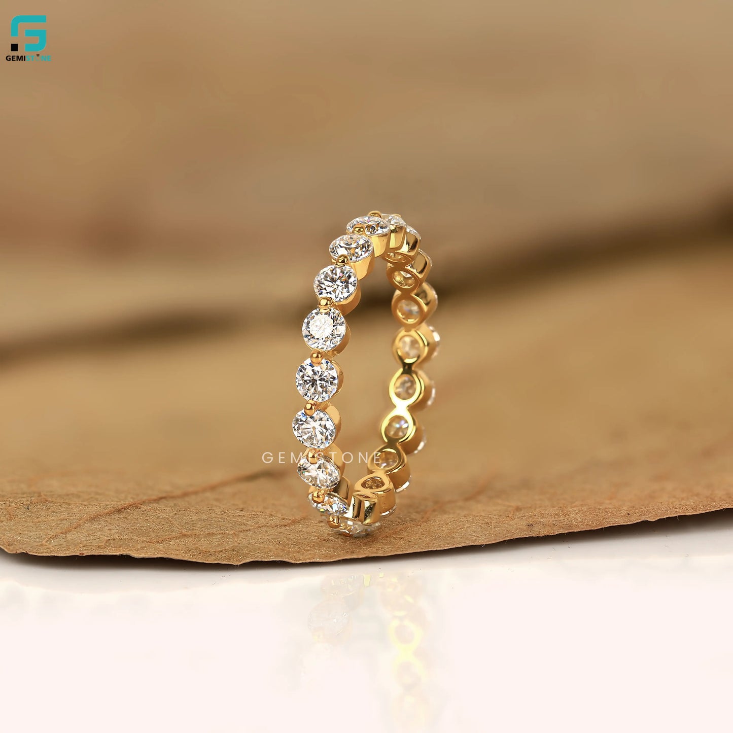 1.6CT Round Cut Stackble Lab Diamond Eternity Band 