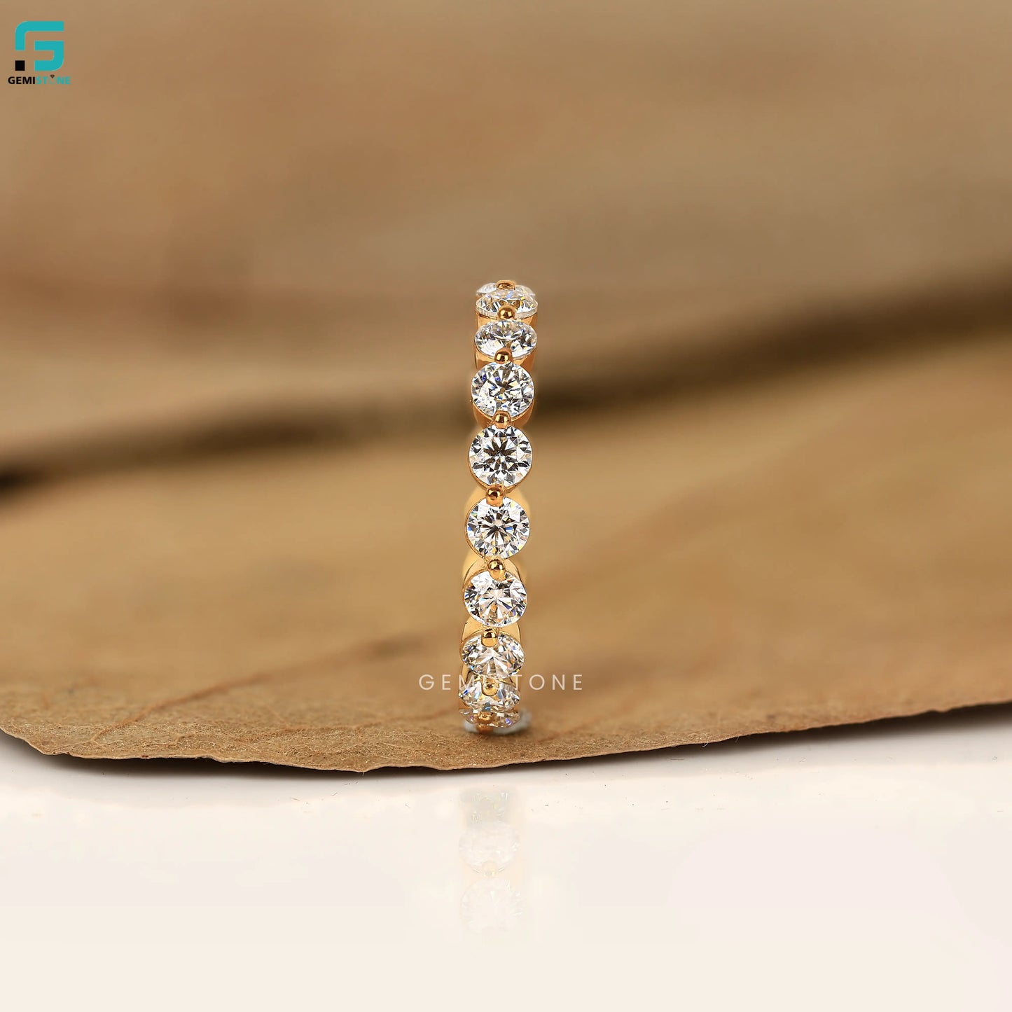 1.6CT Round Cut Stackble Lab Diamond Eternity Band For Women