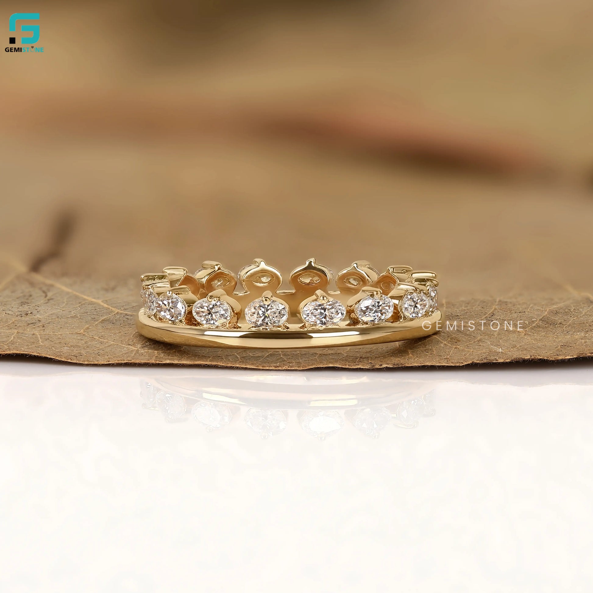 1.7CT Oval Lab Grown Diamond East West Full Eternity Wedding Band 