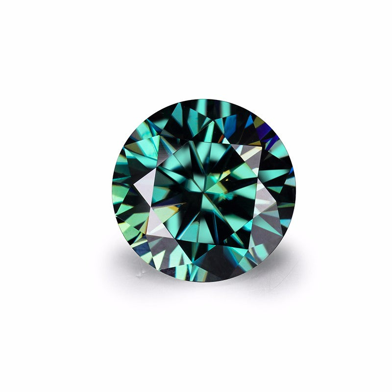 10MM Round Cut Green Loose Moissanite For Jewelry