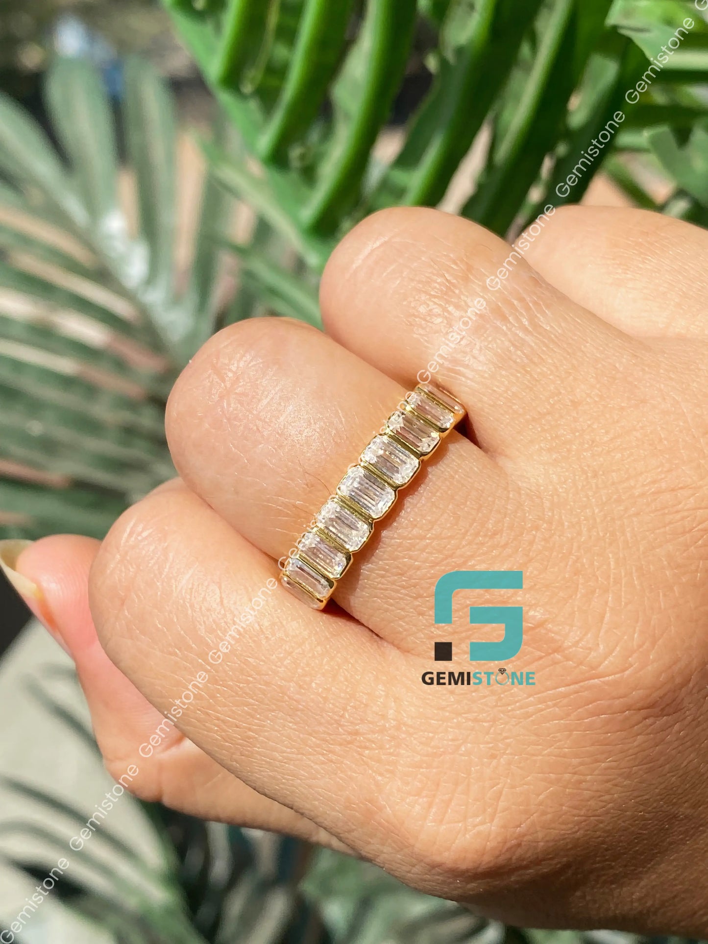 14K Gold Full Eternity Stacking Matching Band For Her