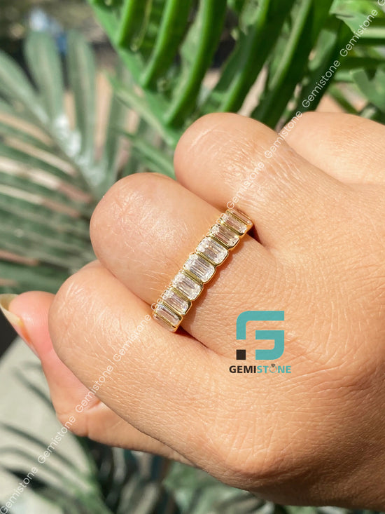 14K Gold Full Eternity Stacking Matching Band For Her