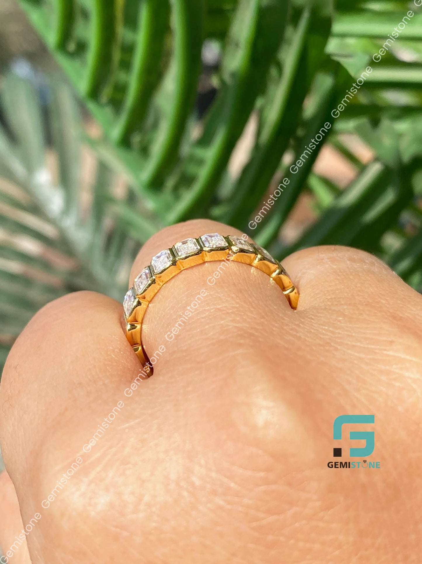 14K Gold Full Eternity Stacking Matching Band For Women