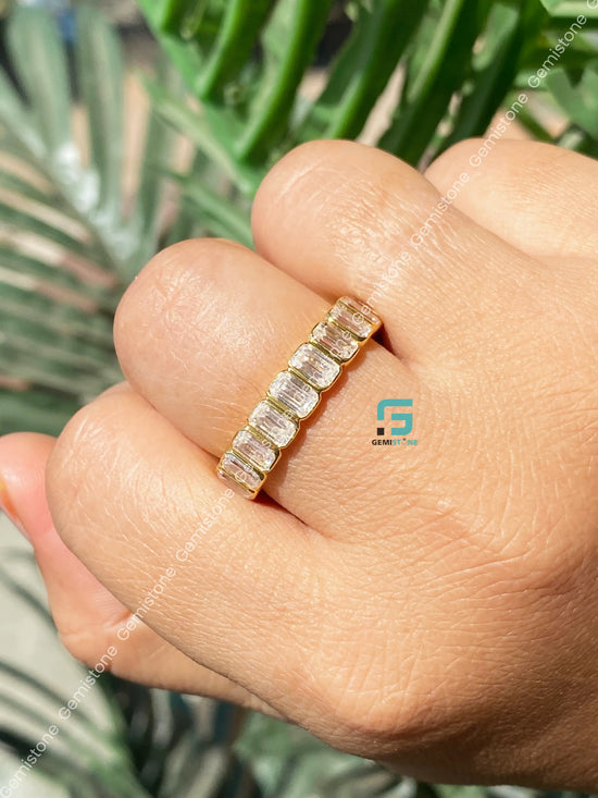 14K Gold Full Eternity Stacking Matching Band For Women