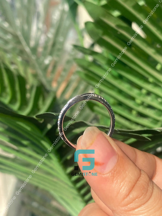 14K Solid White Gold Infinity Wedding Band For Women