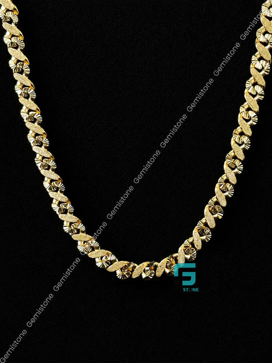 14MM Dust Cuban Link Chain Bracelete Combo 