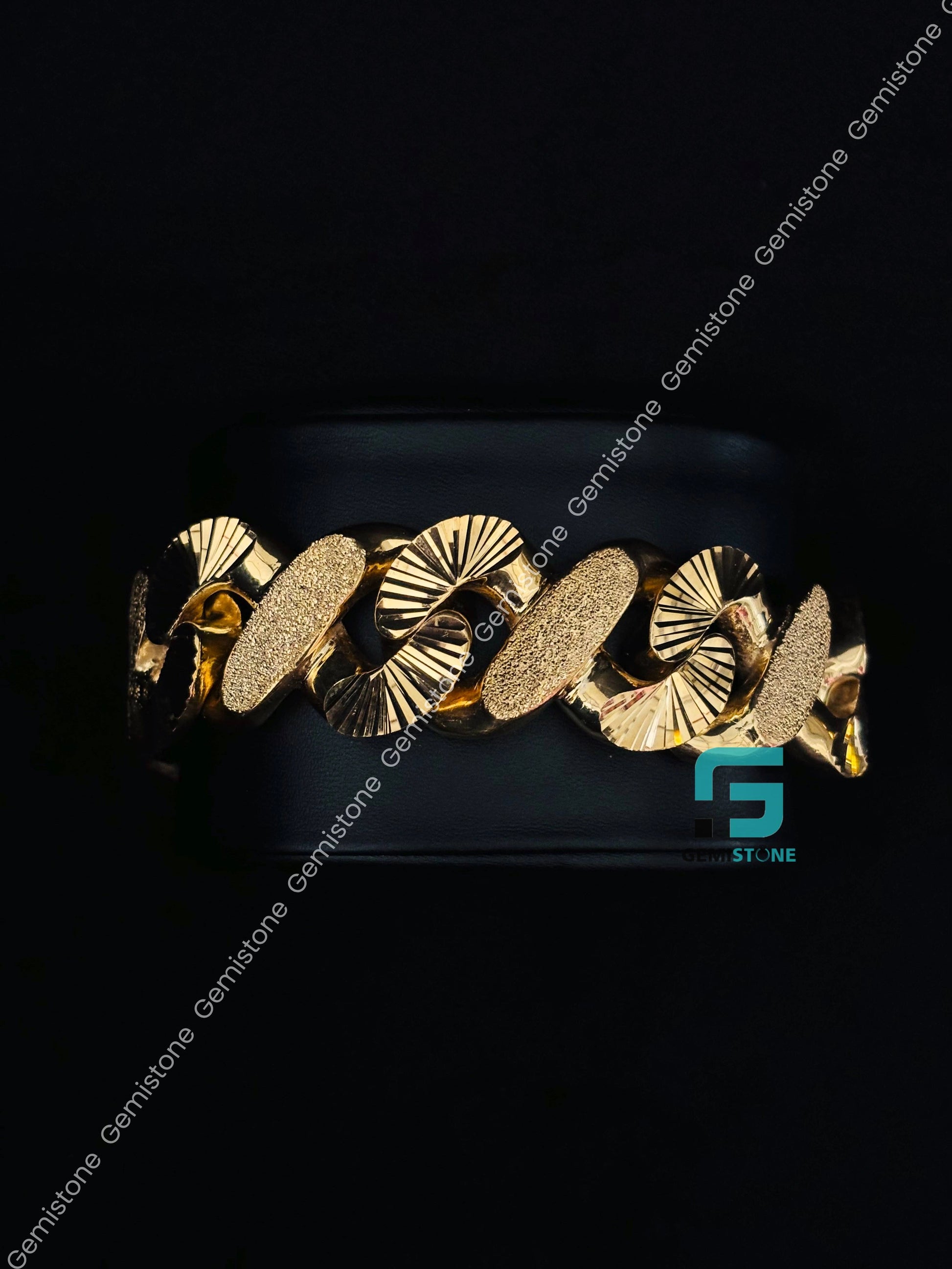 15MM 925 Silver Dust Cuban Bracelet