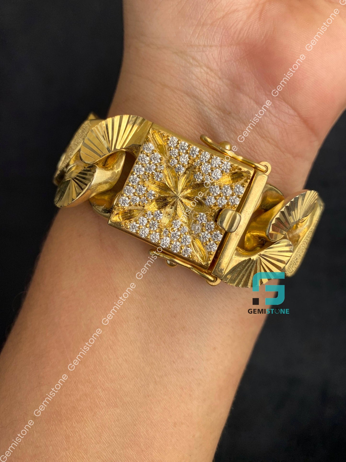 15MM 925 Sterling Silver Moissanite Bracelet