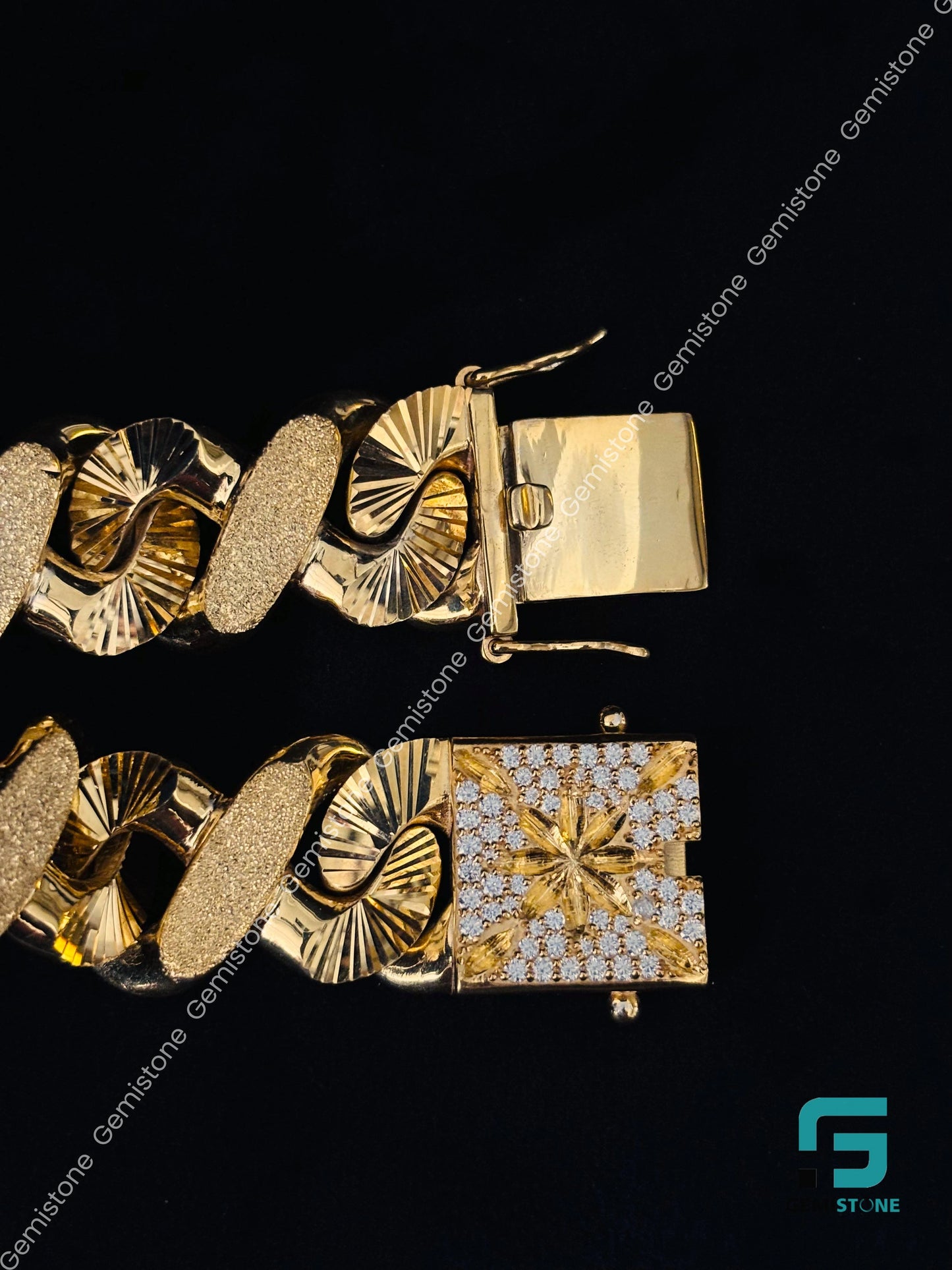 15MM Dust Cuban Link Bracelet