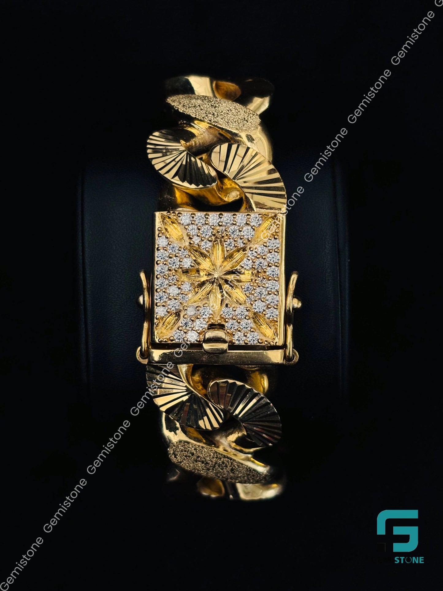 15MM Moissanite Cuban Link Bracelet