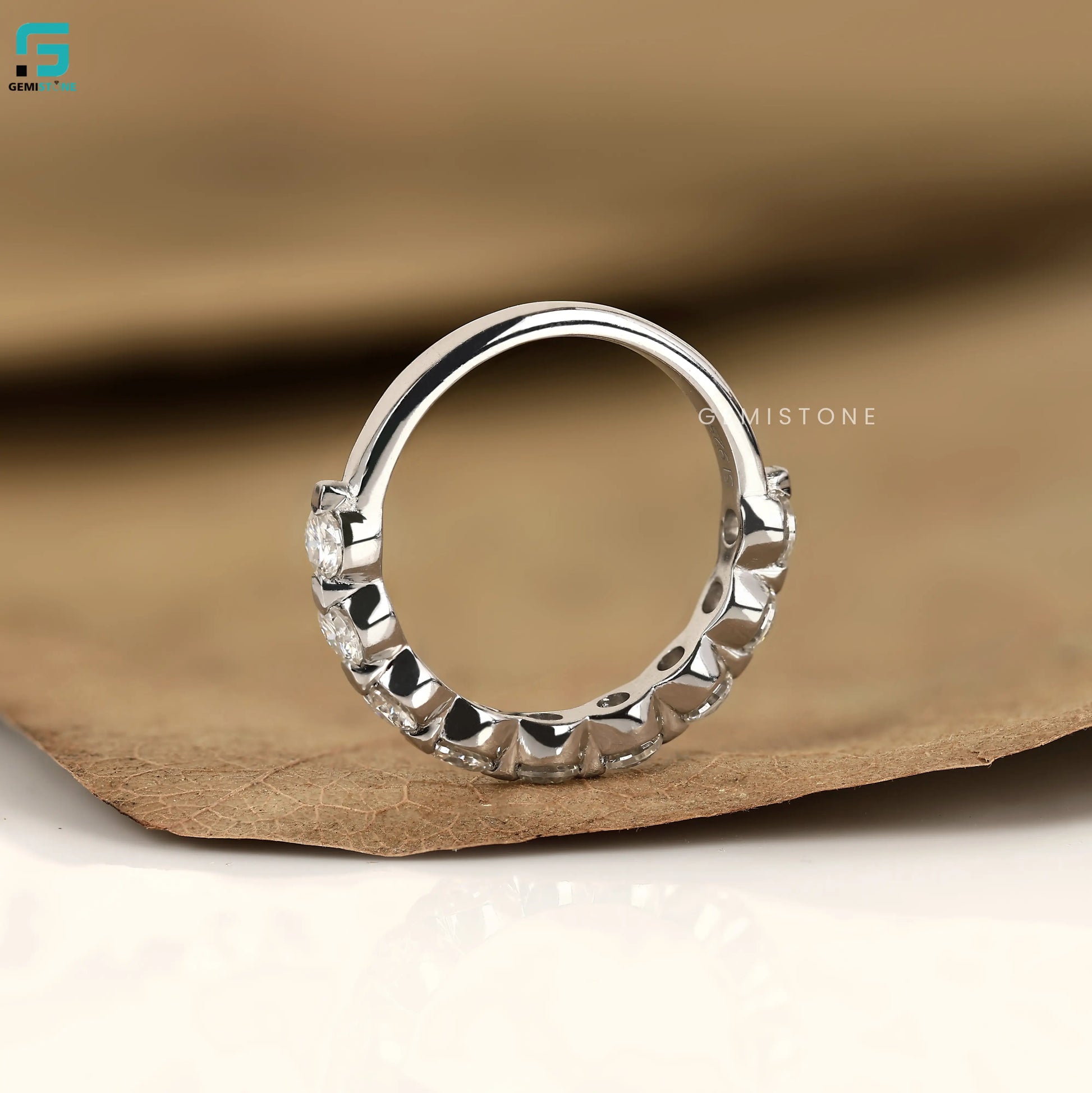 1CT Round Lab Diamond Wedding Band For Women