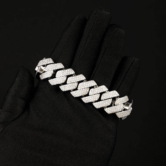 20MM-925-Silver-Moissanite-Prong-Cuban-Link-Bracelet-White-Gold