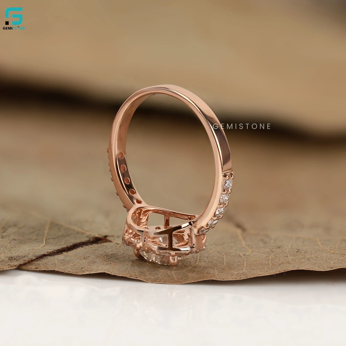Heart Cut Halo Lab Grown Diamond Pave Set Ring