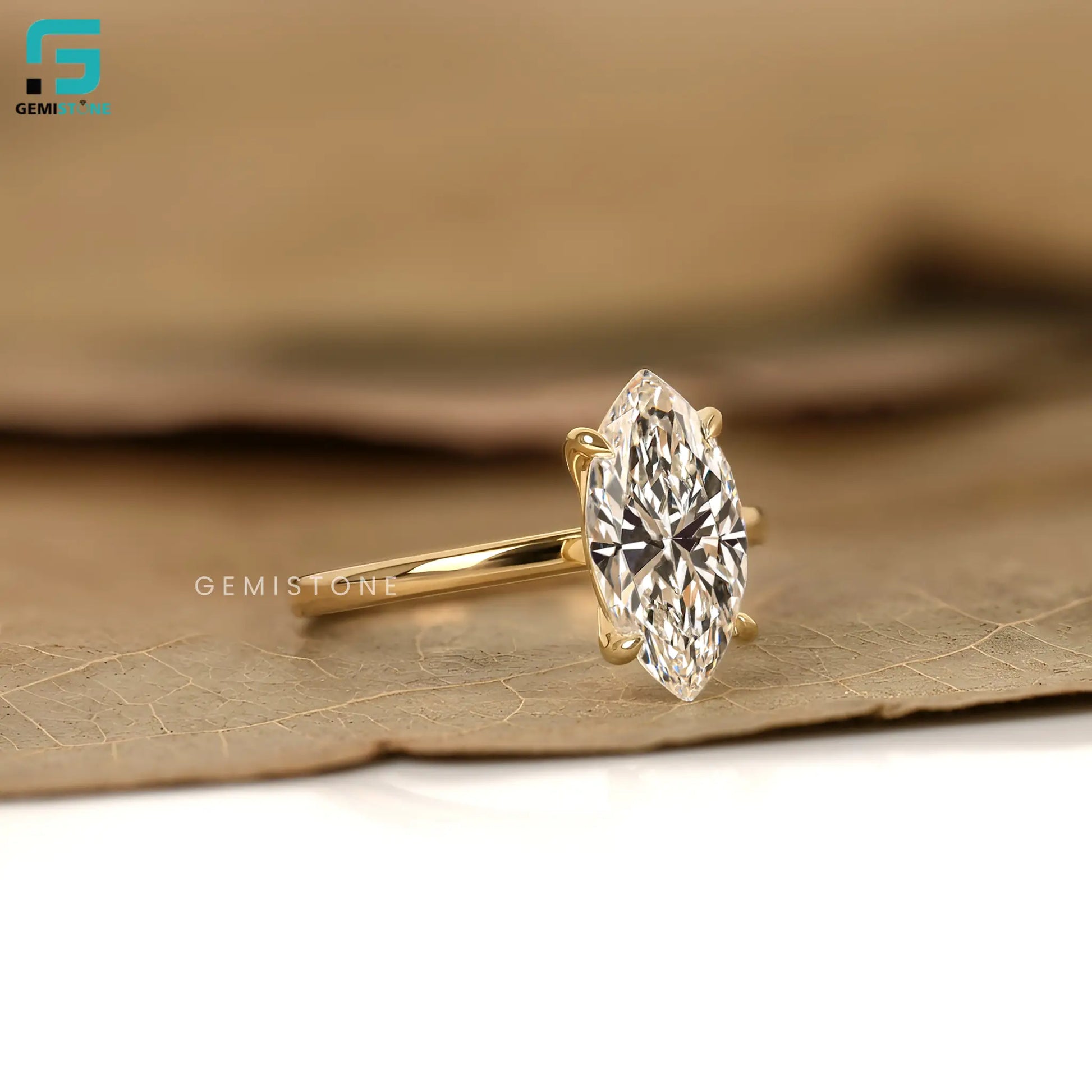 2CT Marquise Lab Diamond Wedding Ring