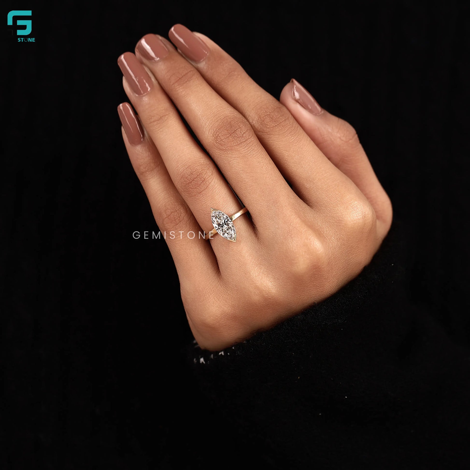 2CT Marquise Solitare Annivasary Ring For Her