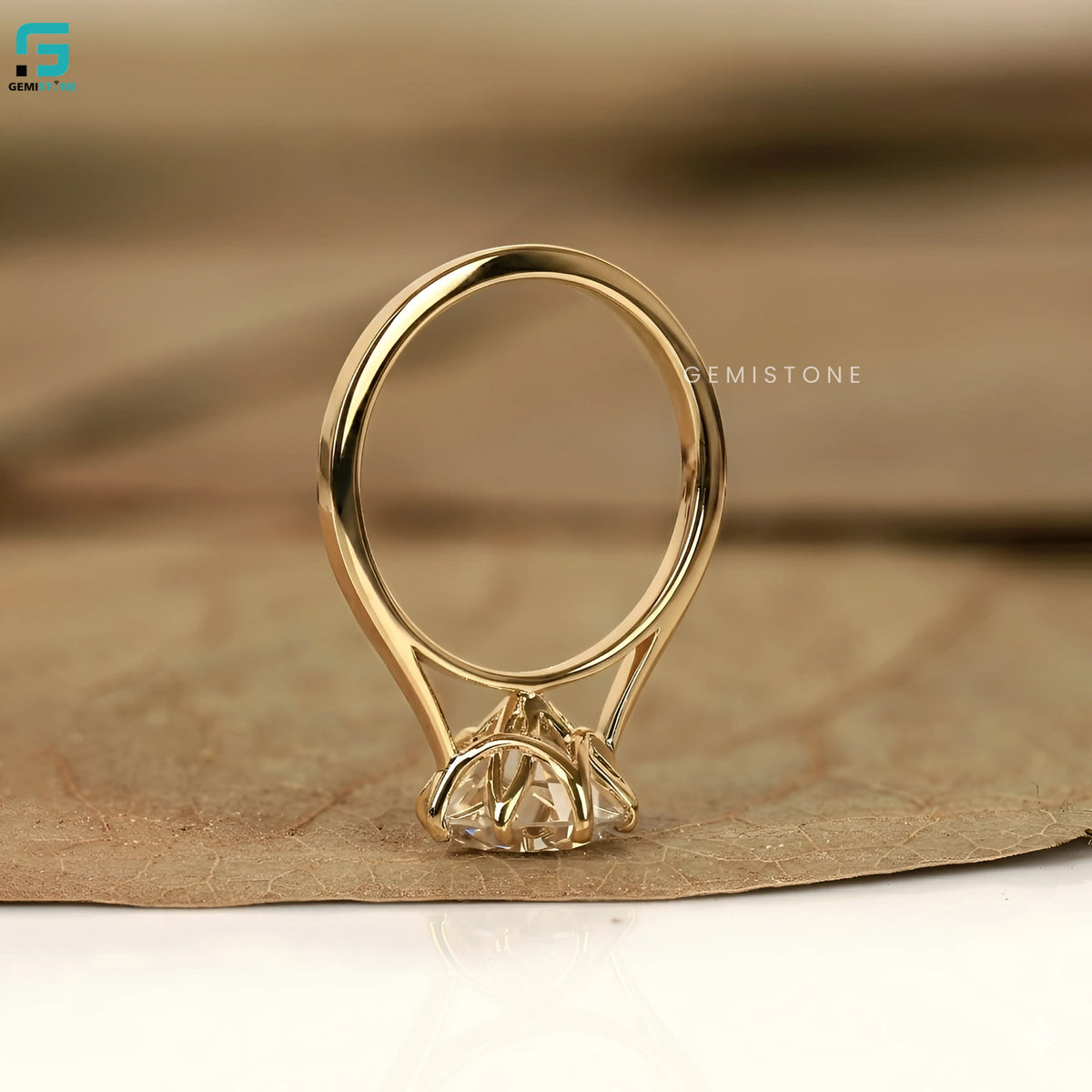 2CT Round Lab Grown Diamond 6Prong Wedding Ring 