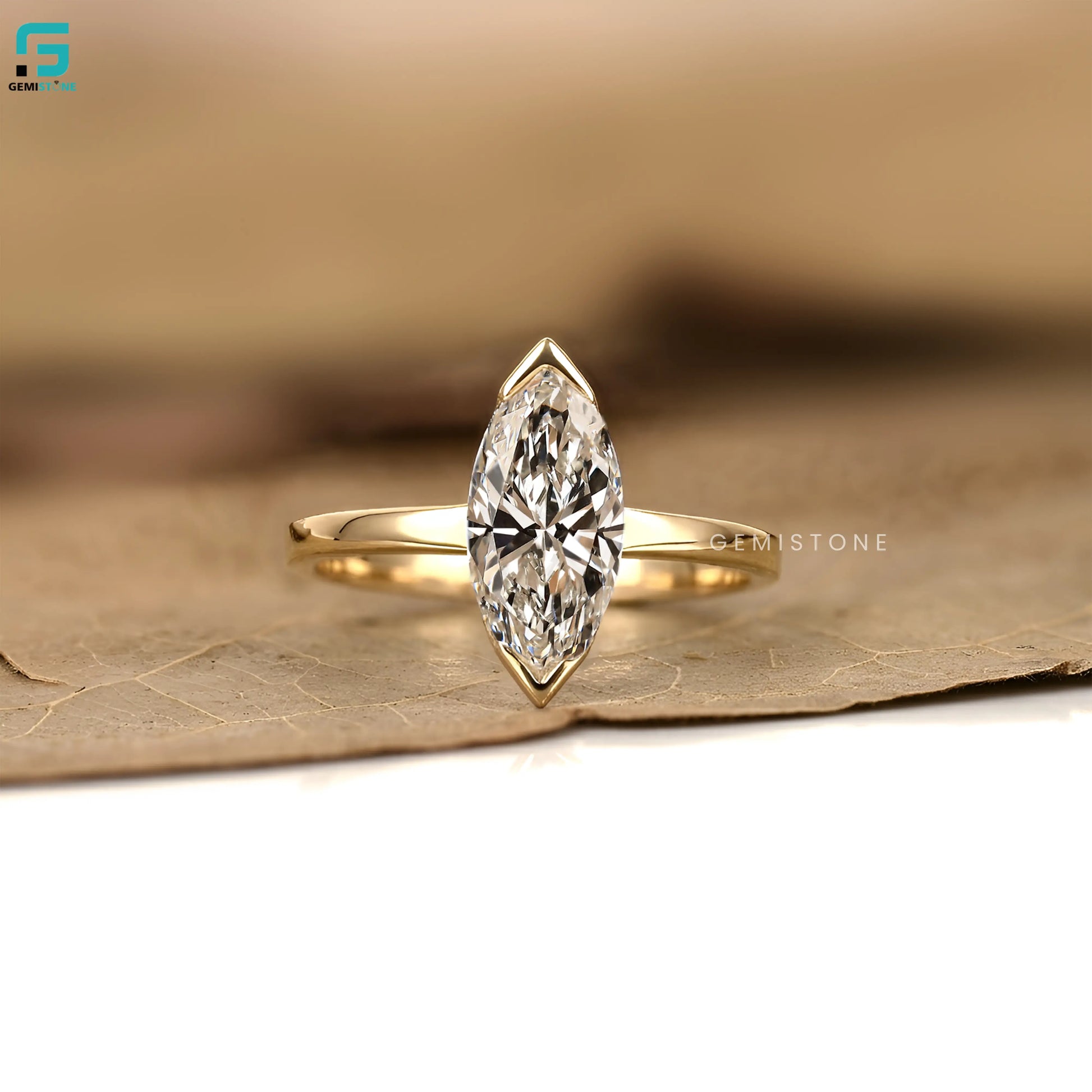2Ct Marquise Solitare Wedding Ring For Her