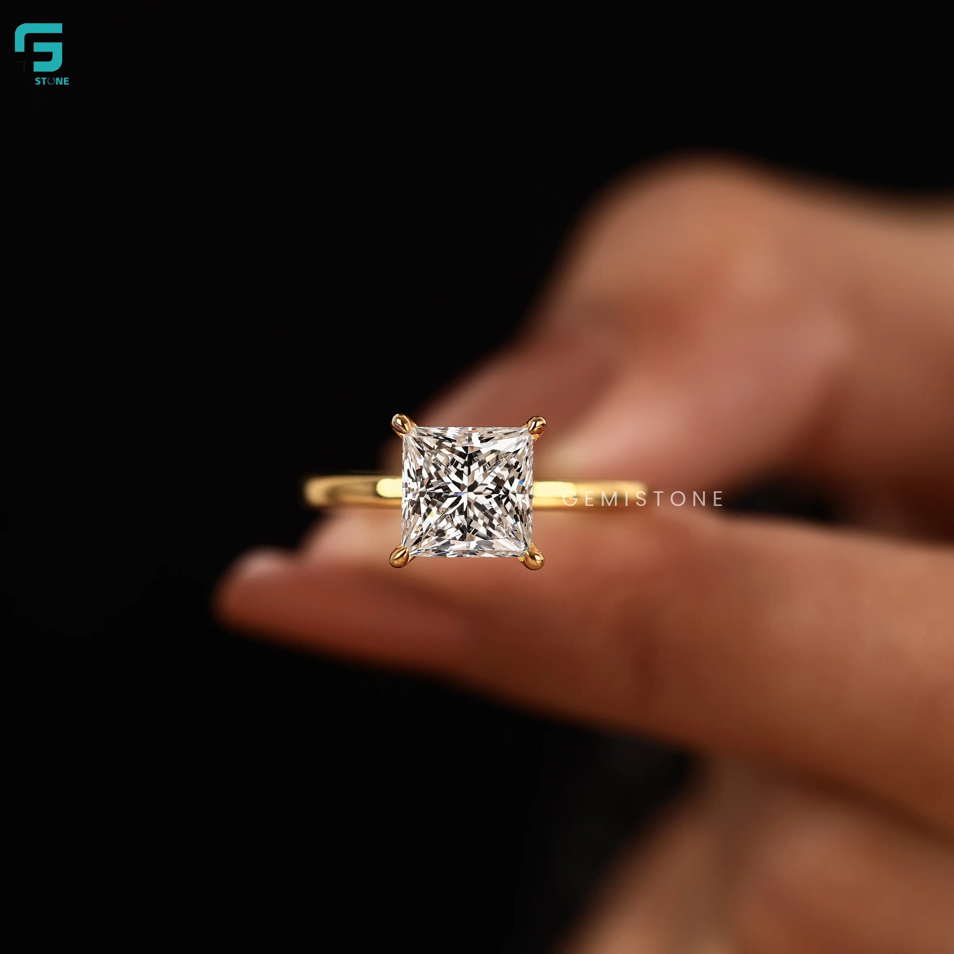 2Ct Princess Lab Grown Diamond Wedding Ring 