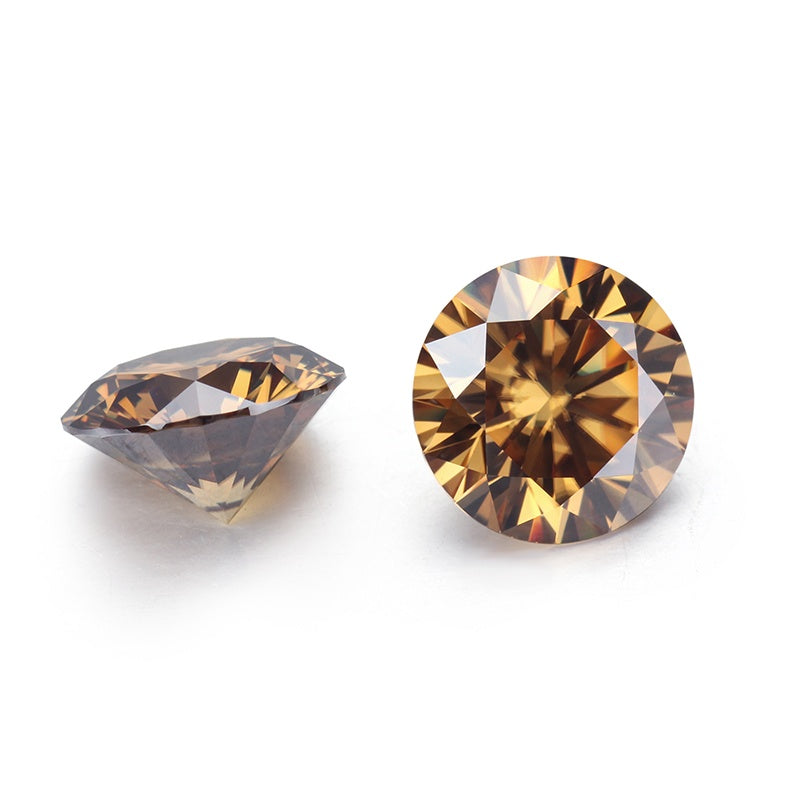 5.00MM [0.50CT] Dark Brown Excellent Cut Round Loose Moissanite