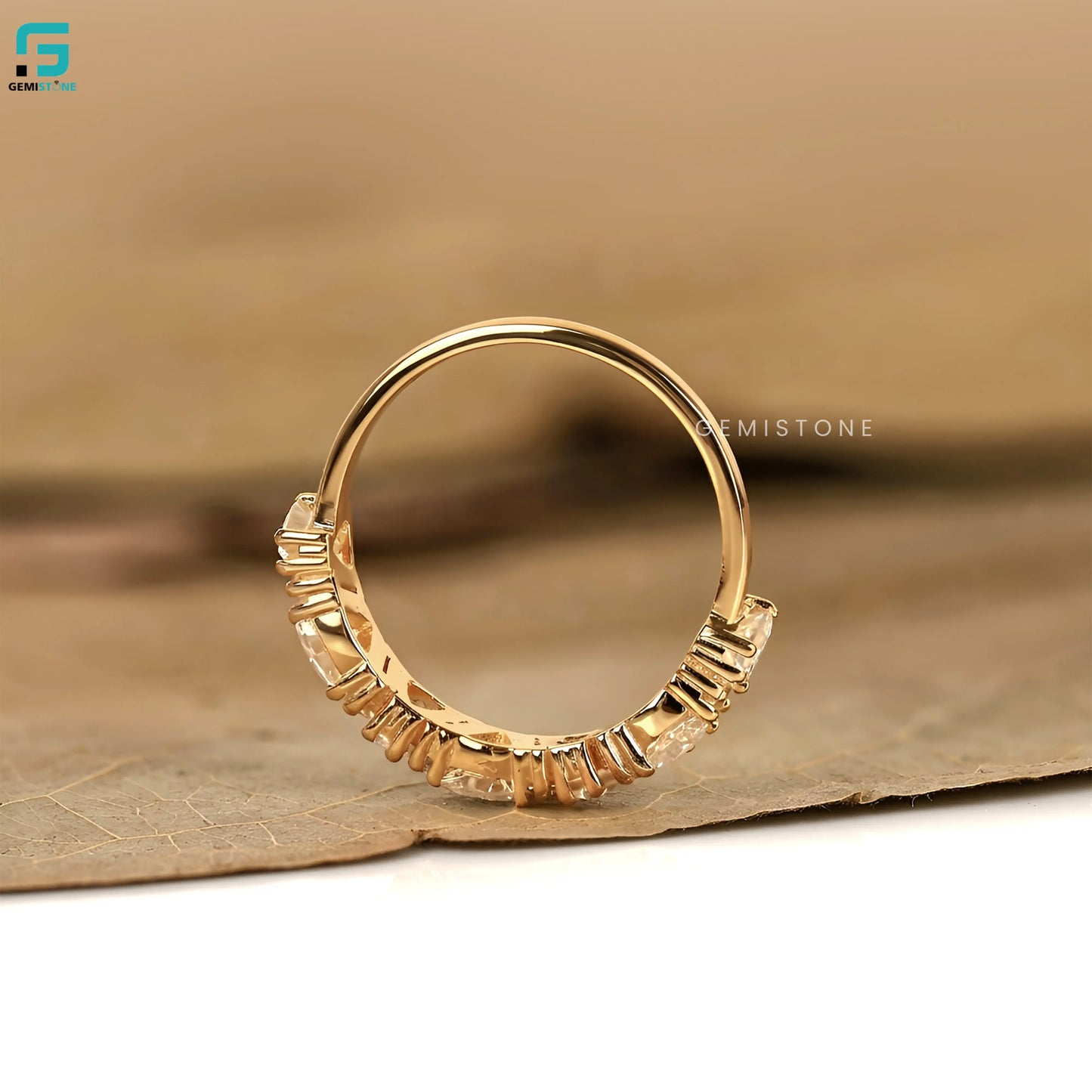 Half Eternity Trillion & Baguette Cut Lab Diamond Band