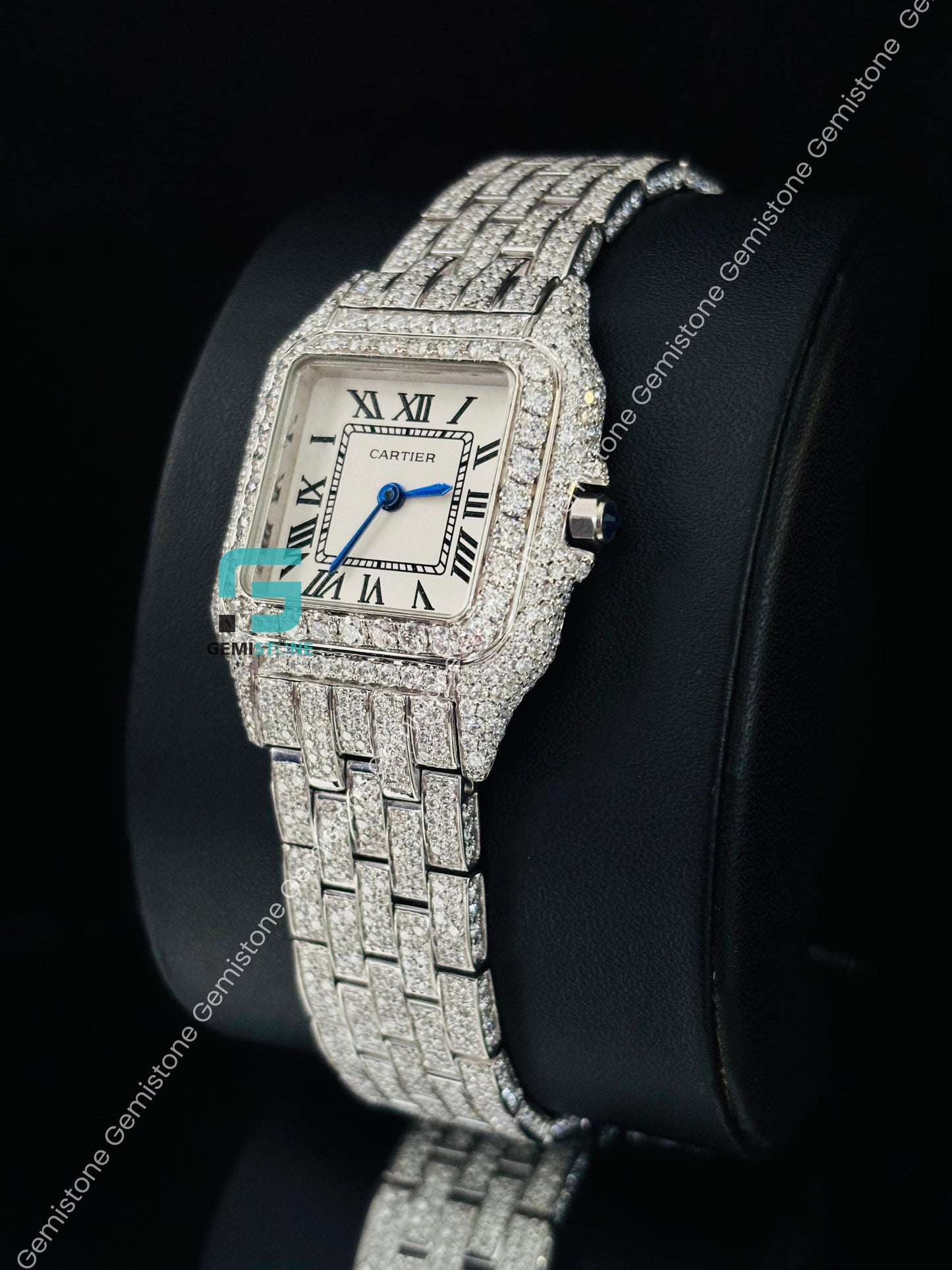 38MM Hip Hop Cartier Moissanite Watch For Women