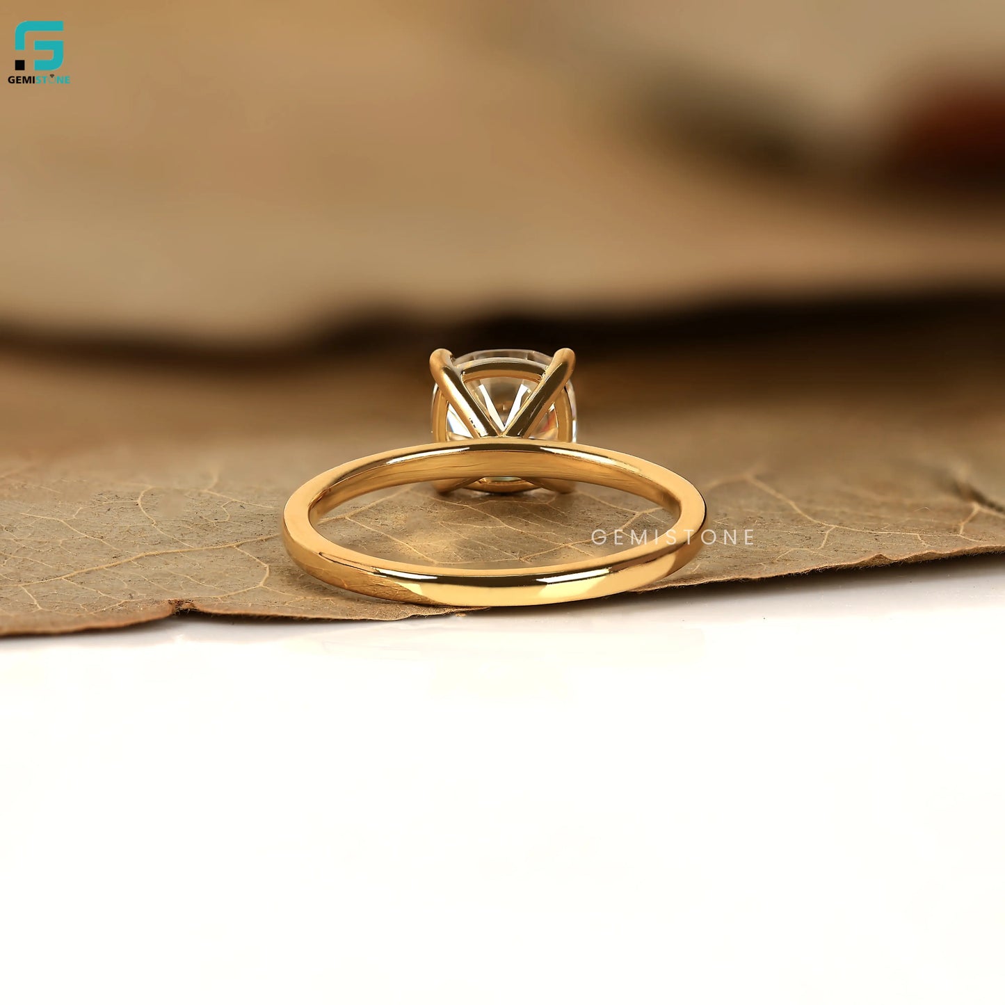3CT Cushion Cut Lab Grown Solitare Wedding Ring For Women