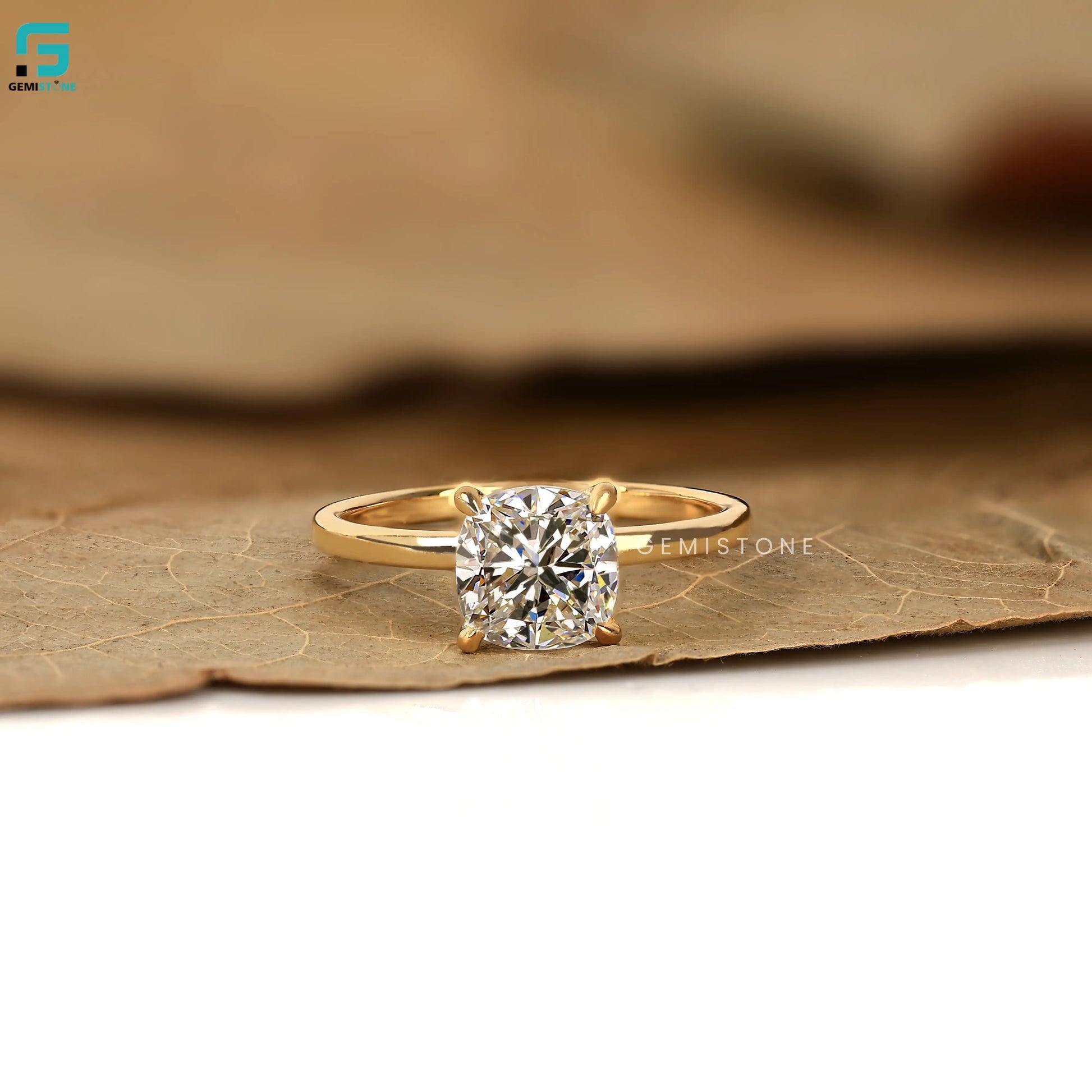3CT Cushion Cut Lab Grown Wedding Ring For Women