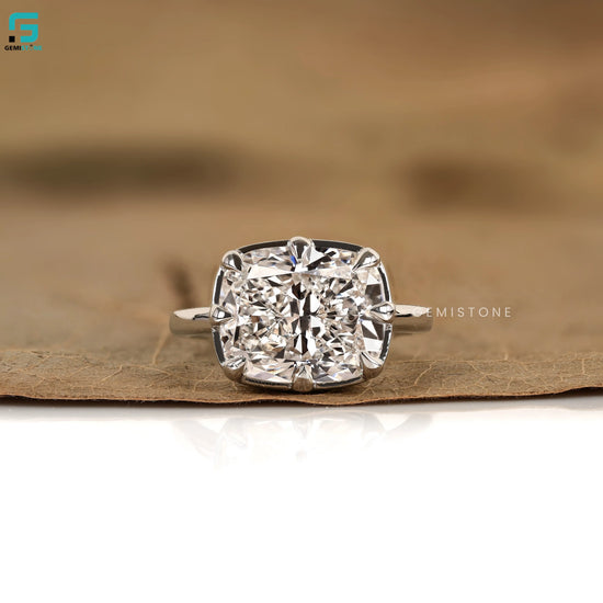 3CT Elongated Cushion Cut Lab Grown Diamond Ring