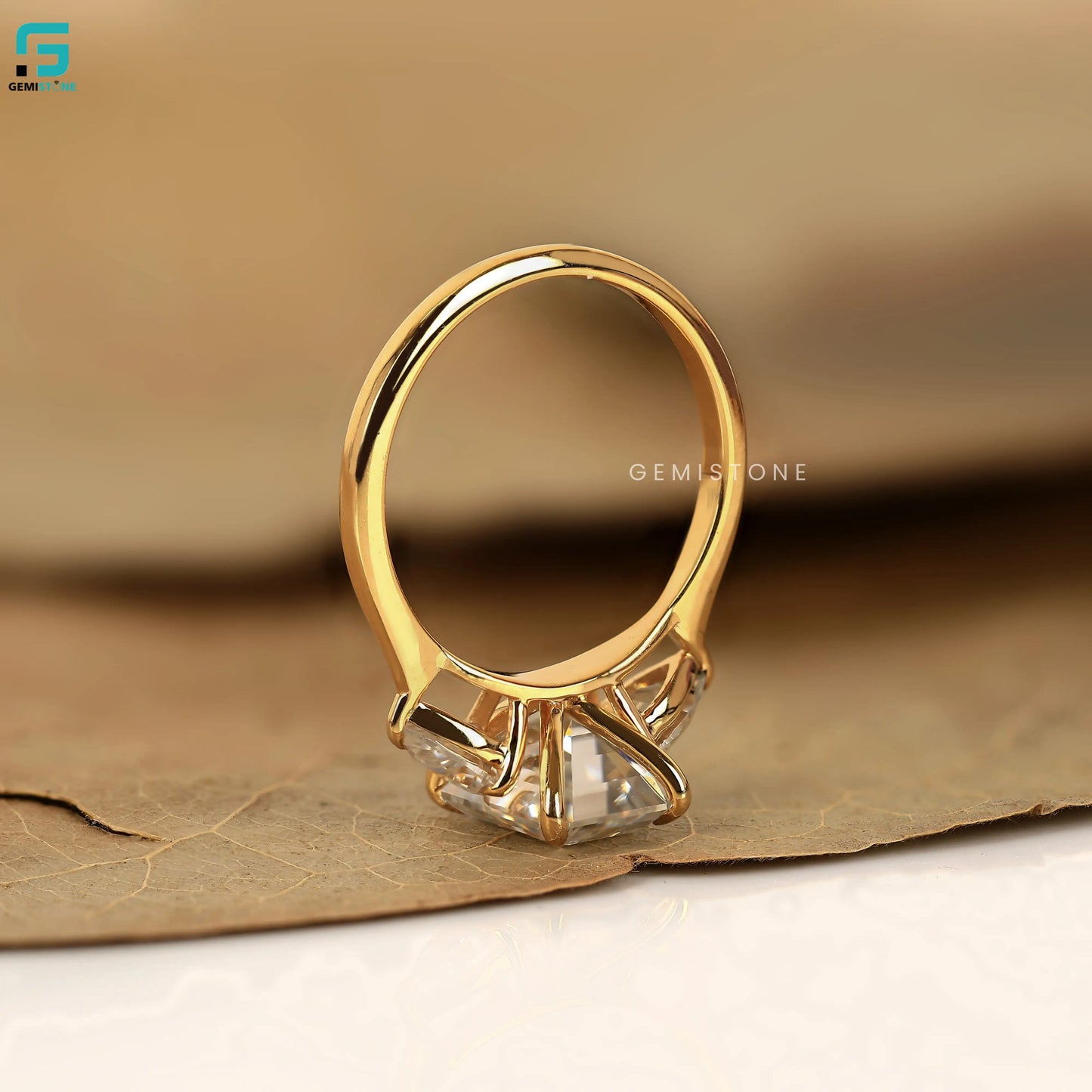 3CT Emerald Lab Grown Diamond Wedding Ring For Women