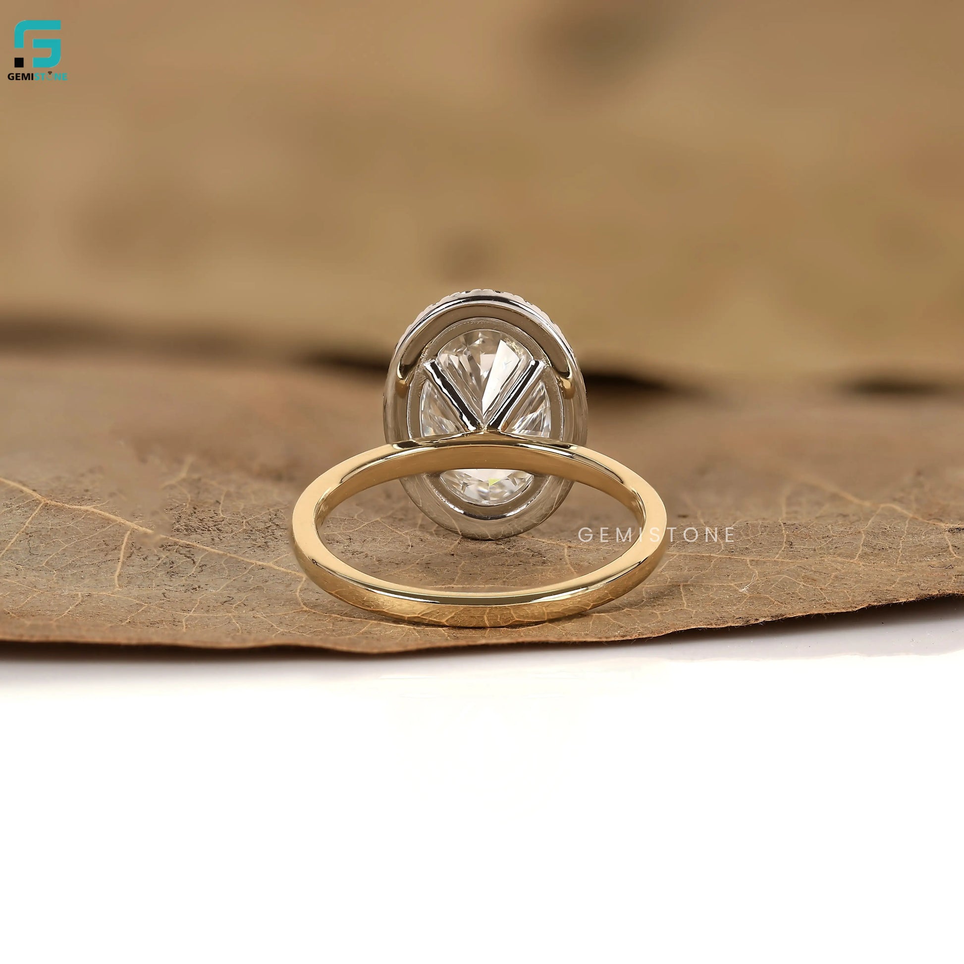 3CT Oval Cut Lab Diamond Halo Ring