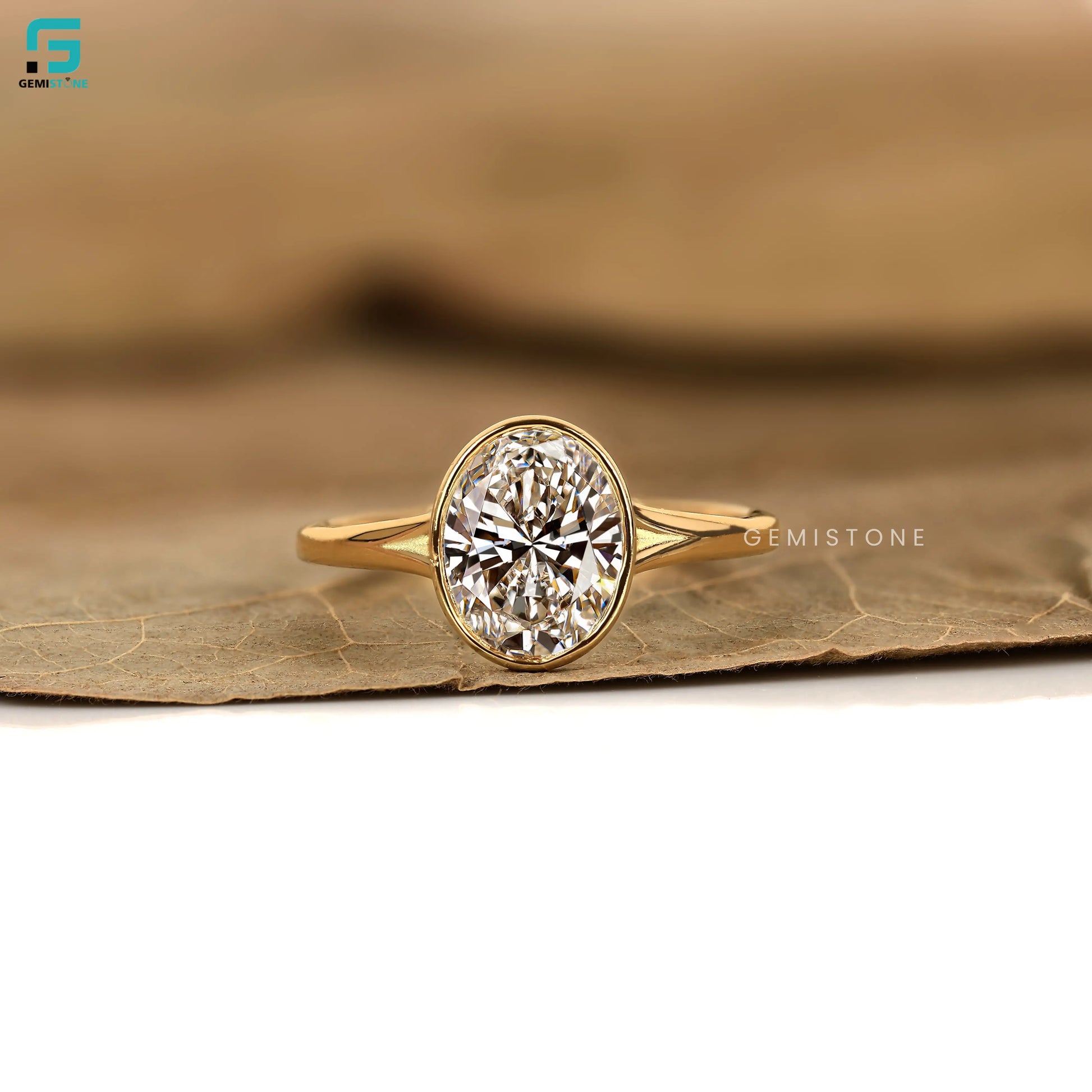 3CT Oval Cut Split Shank Lab Diamond Wedding Ring 