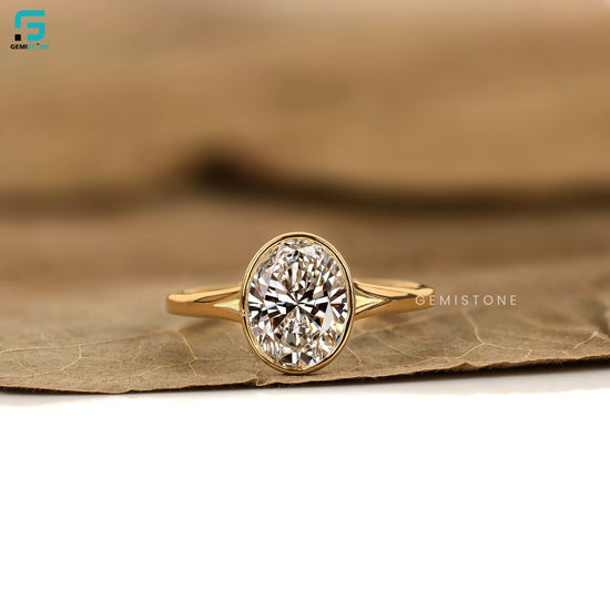 3CT Oval Cut Split Shank Lab Diamond Wedding Ring 