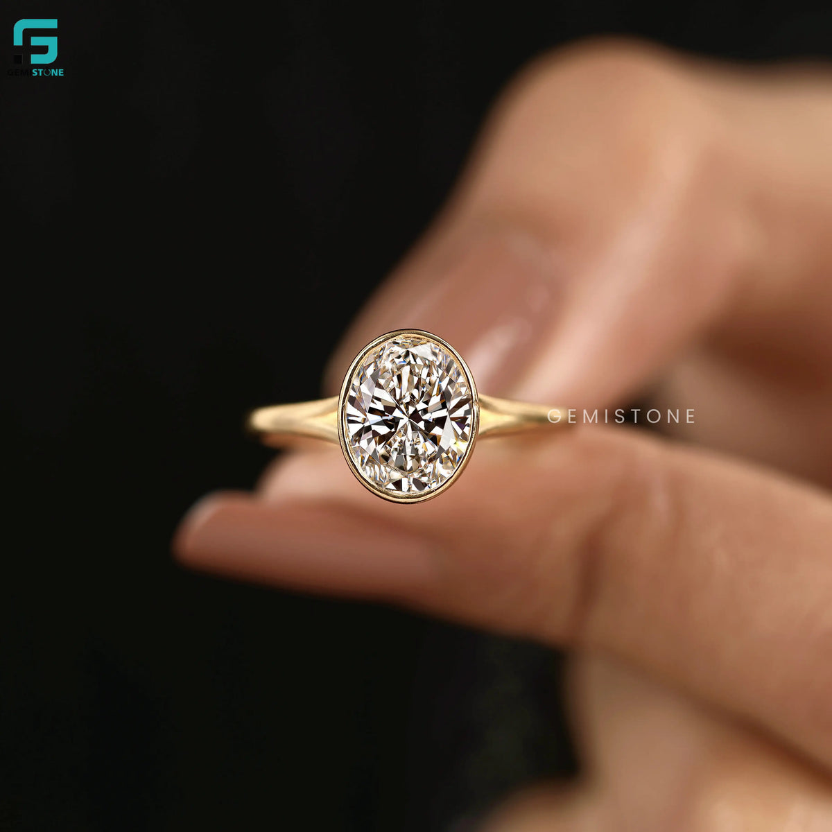 3CT Oval Cut Split Shank Lab Grown Diamond Wedding Ring