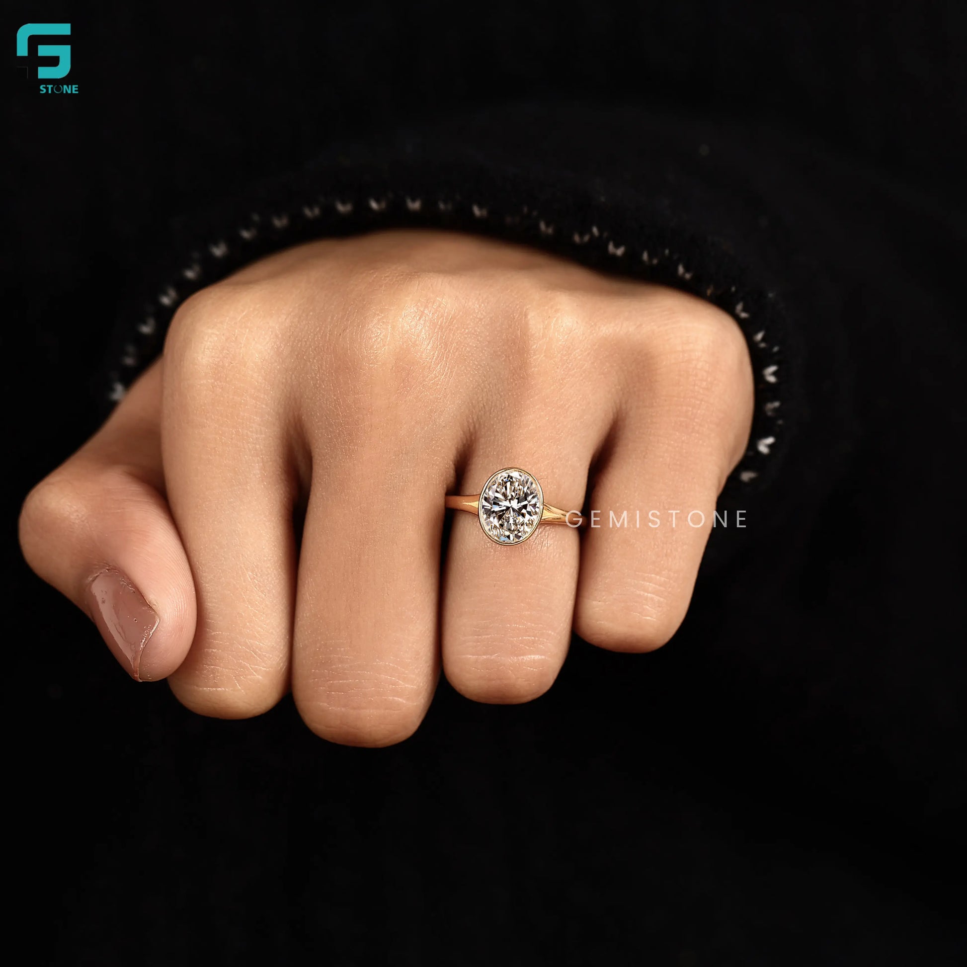 3CT Oval Cut Split Shank Lab Grown Diamond Wedding Ring For Women